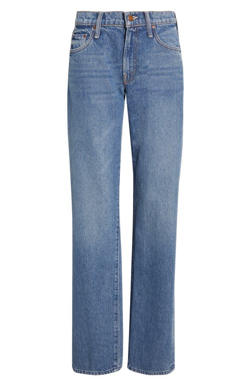 Mother Relish Straight Leg Jeans In Blue