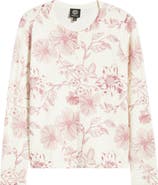 Bobeau Floral Print Cardigan
