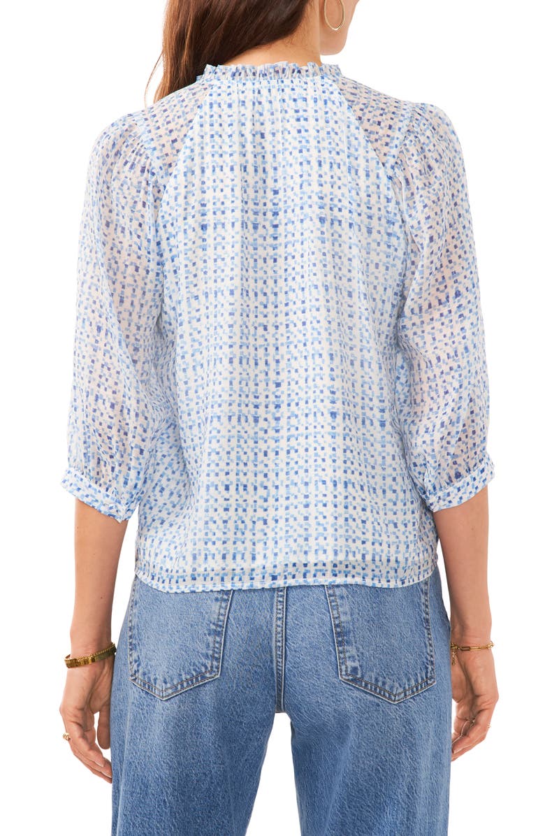 Vince Camuto Balloon Sleeve Peasant Top, Alternate, color, 