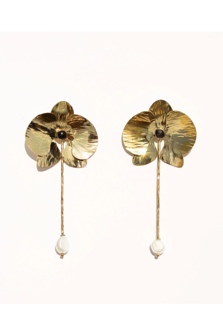 Deviendra Earrings, Main, color, Gold