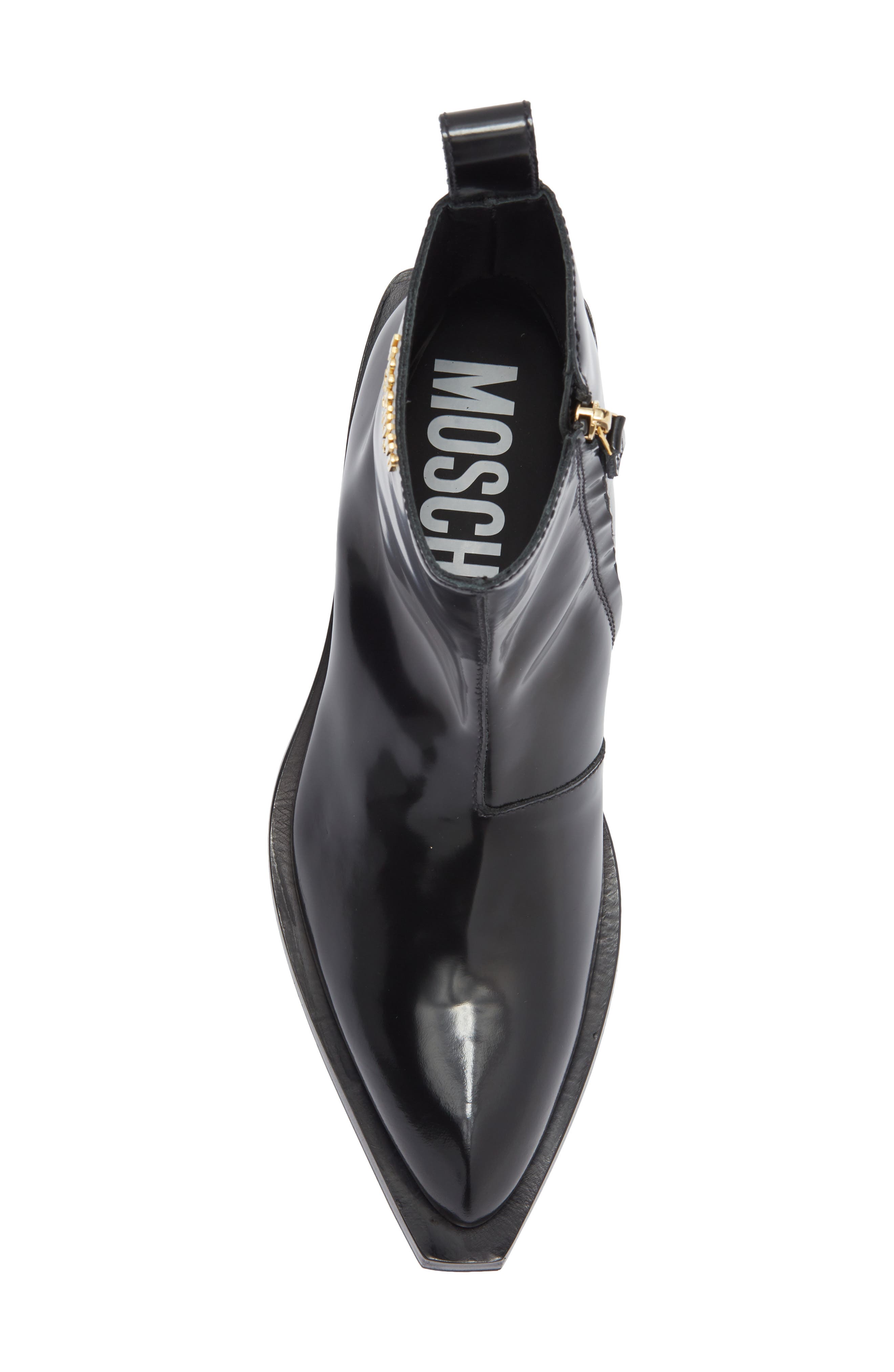 Moschino Logo Lettering Boot, Alternate, color, 