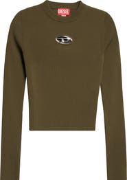 DIESEL® M-Valari Logo Cutout Rib Top