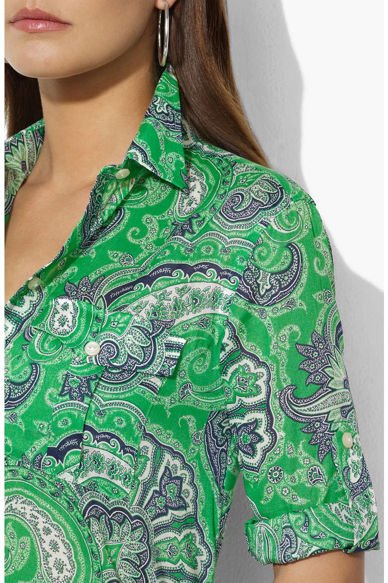 Fitted Work Shirt, Alternate, color, GREEN MULTI