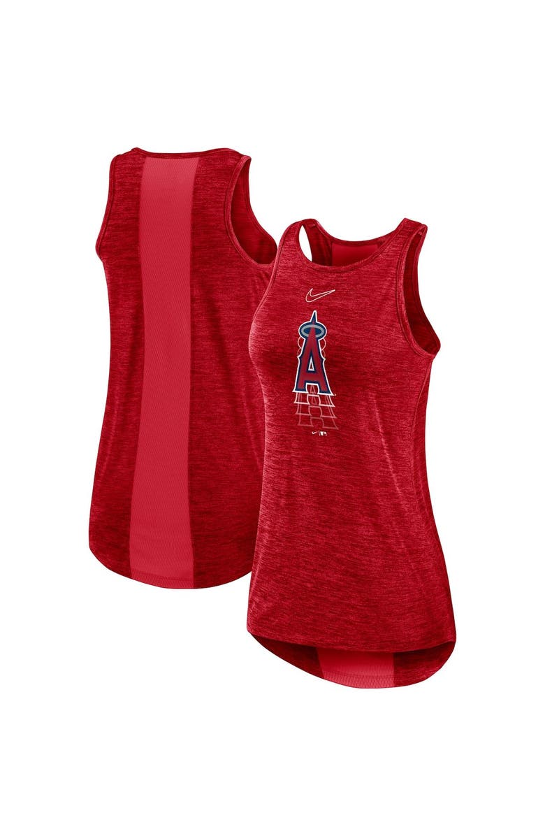 Nike Women's Nike Red Los Angeles Angels Logo Fade High Neck Performance Tank Top, Alternate, color,