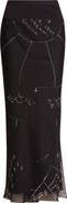Rick Owens Print Bias Cut Silk Skirt