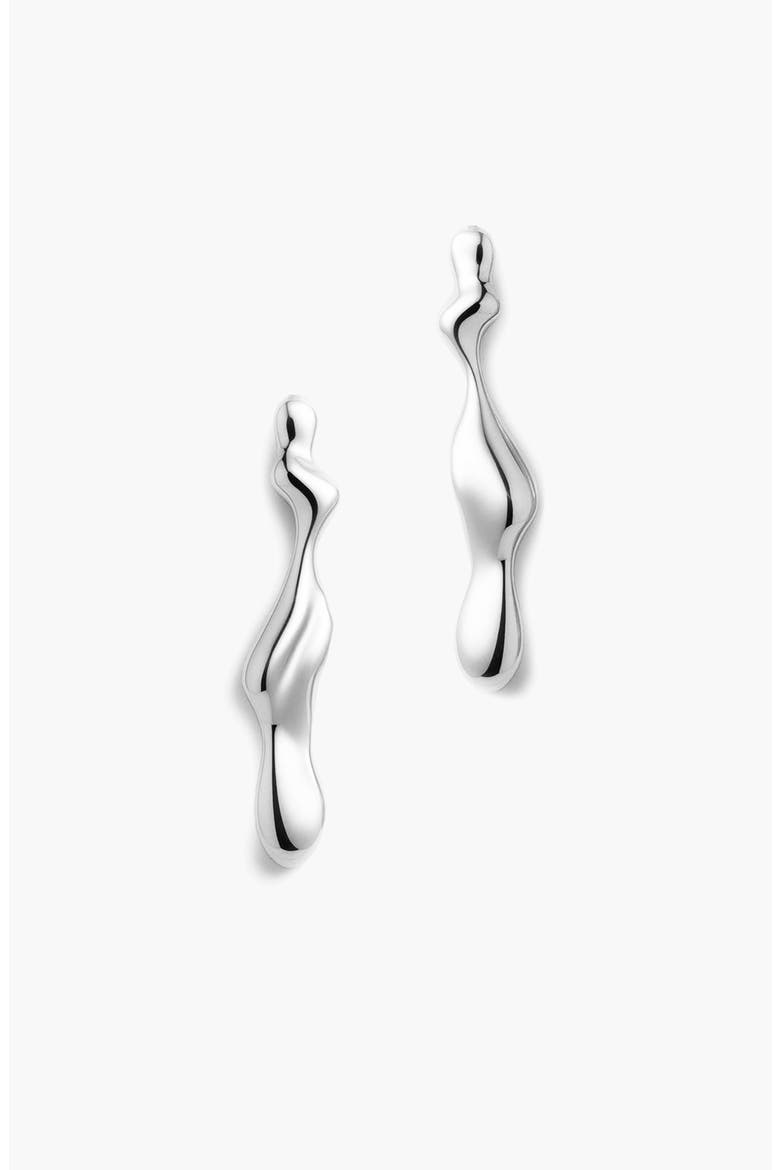 Magma Drop Earrings in Silver, Main, color, Silver