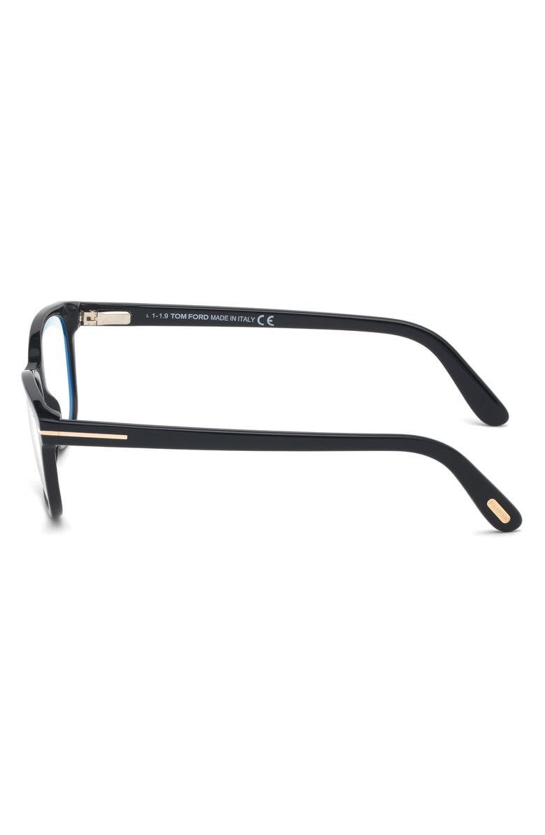 TOM FORD 50mm Square Blue Light Blocking Glasses, Alternate, color, 