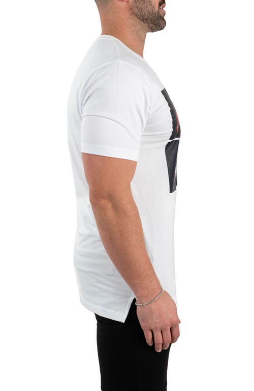 Maceoo Lion Prism Graphic T-shirt In White