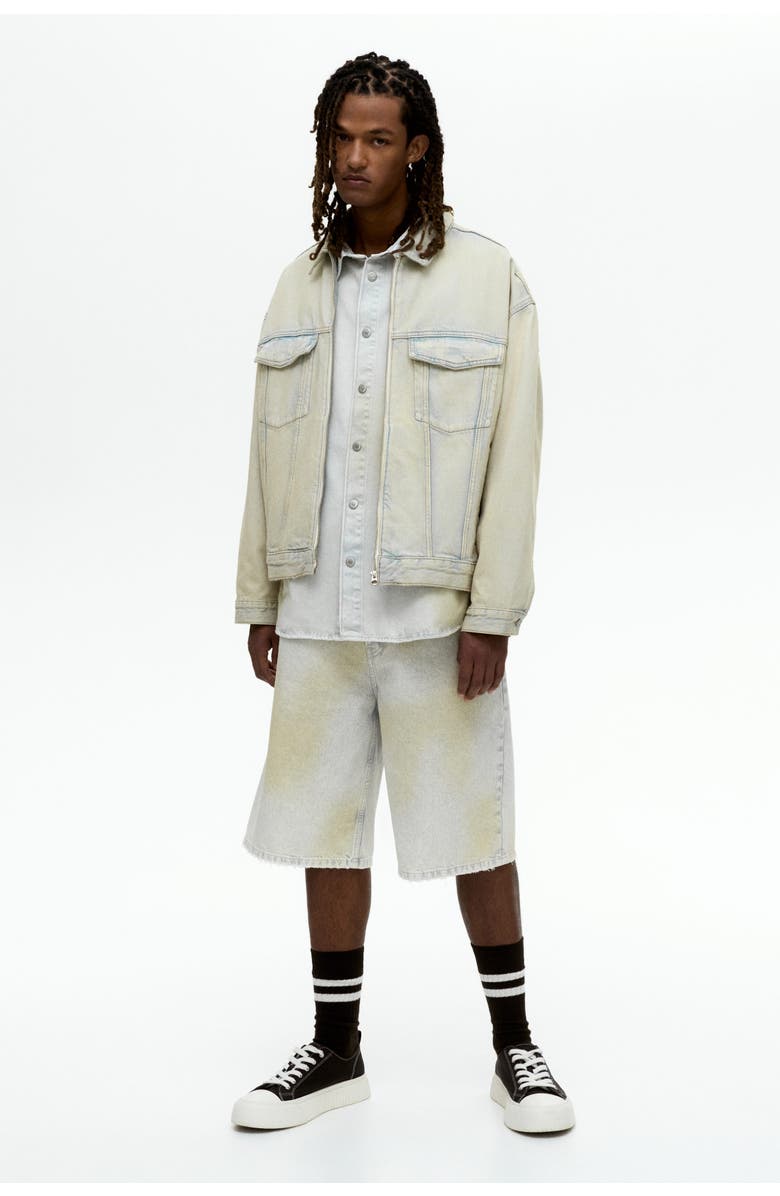 H&M Baggy Denim Shorts, Alternate, color, Pale Denim Blue