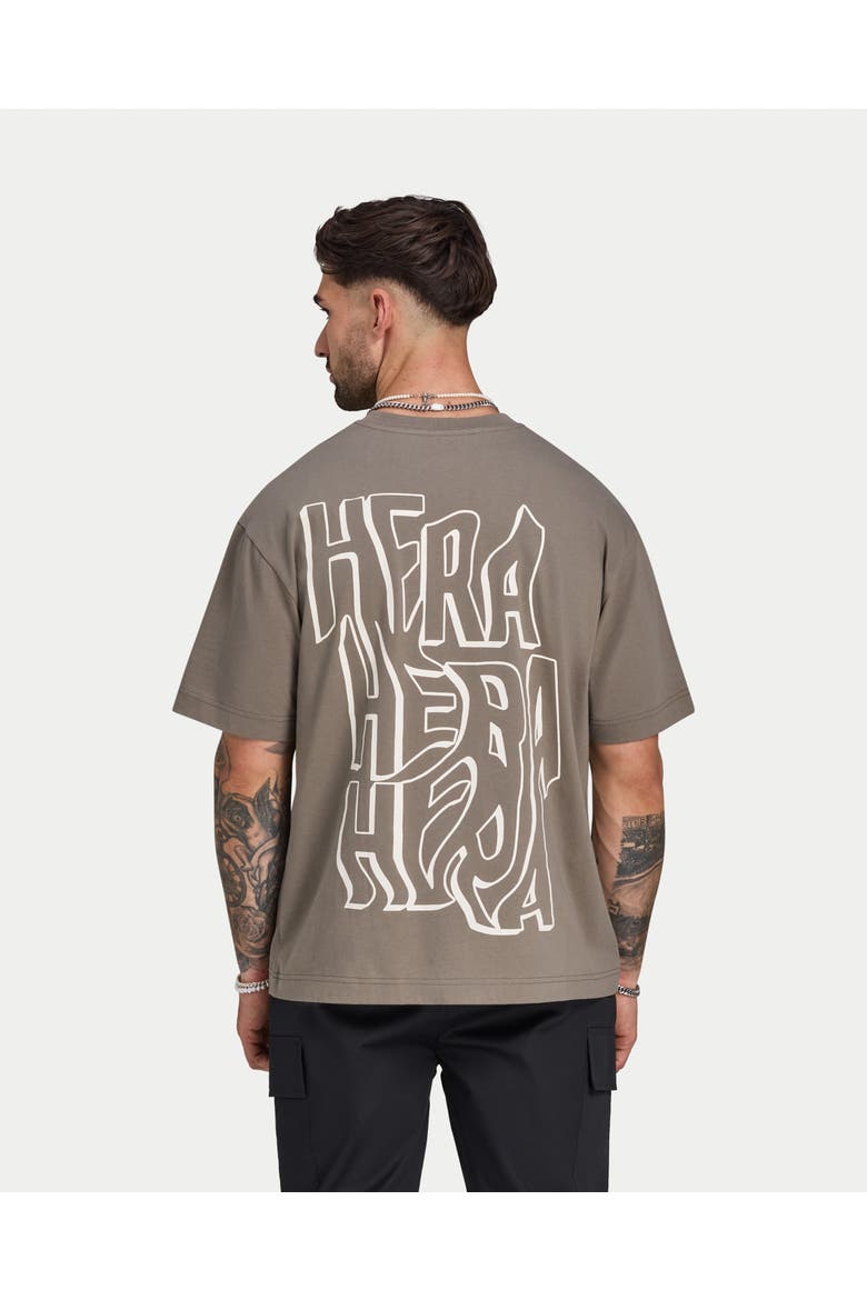 Grafitti Short Sleeve Oversized T-Shirt, Alternate, color, Marsh Grey