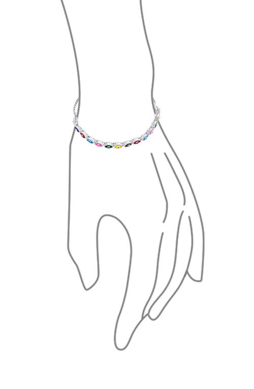 Bling Jewelry Evil Eye Tennis Bracelet In Metallic