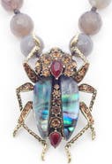 Bill Skinner Studio Bejewelled Beetle Statement Necklace