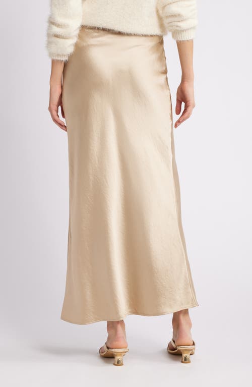 Open Edit Bias Cut Maxi Skirt In Beige Hummus