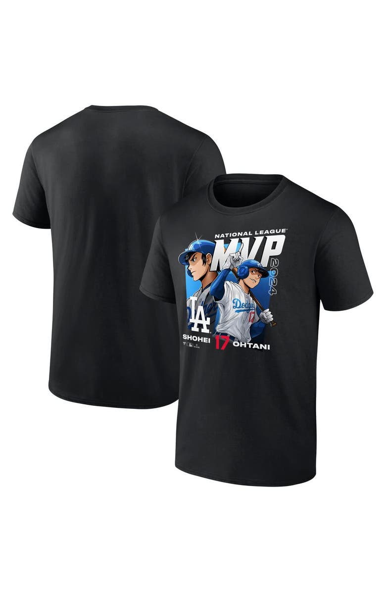 FANATICS Men's Shohei Ohtani Black Los Angeles Dodgers 2024 National League MVP Fanatics Exclusive Anime T-Shirt, Main, color, Black