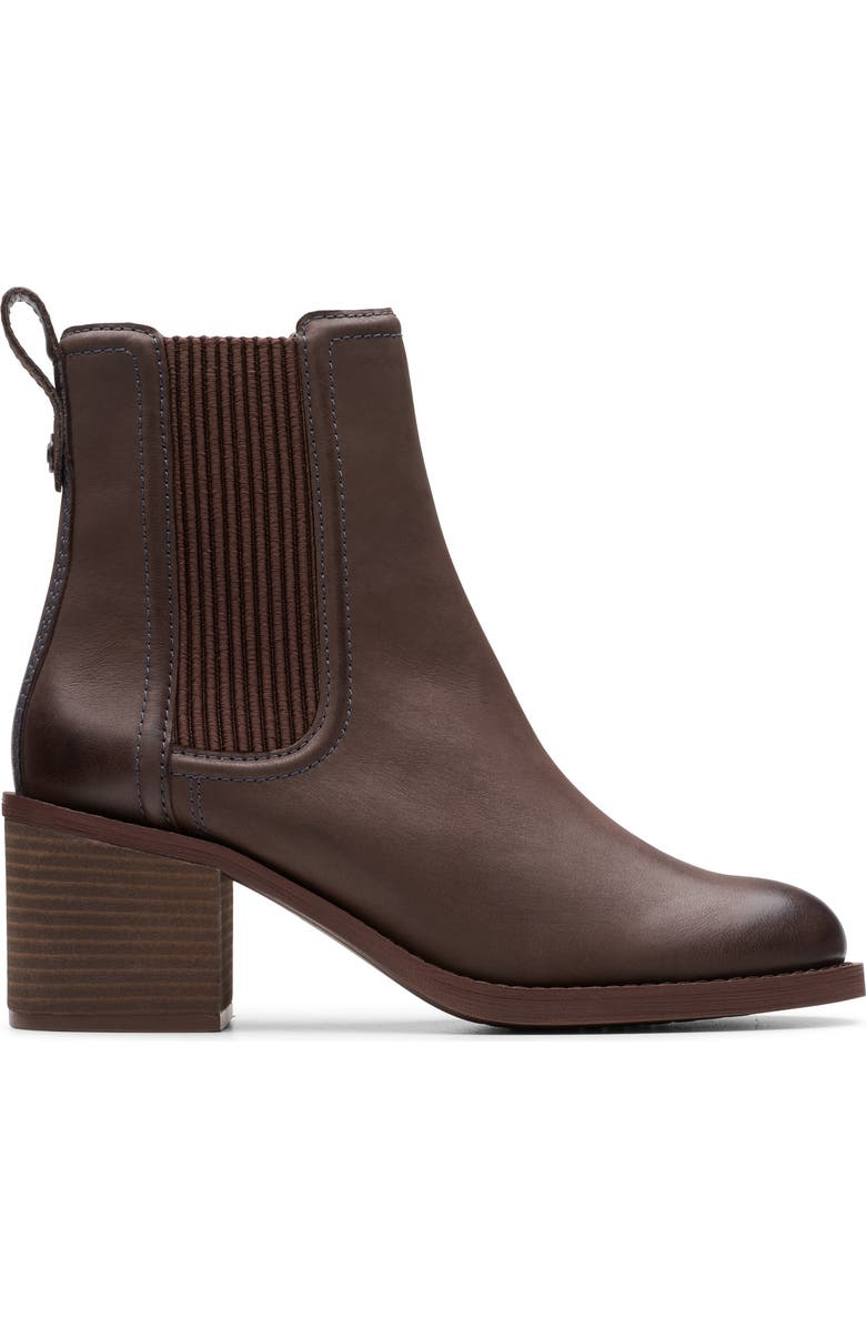 Clarks<sup>®</sup> Chamberly Top Chelsea Boot, Alternate, color, Dark Brown Lea