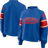 FANATICS Women's Fanatics Royal Buffalo Bills Oversized Hometown Toss Sweep Mock Neck Pullover