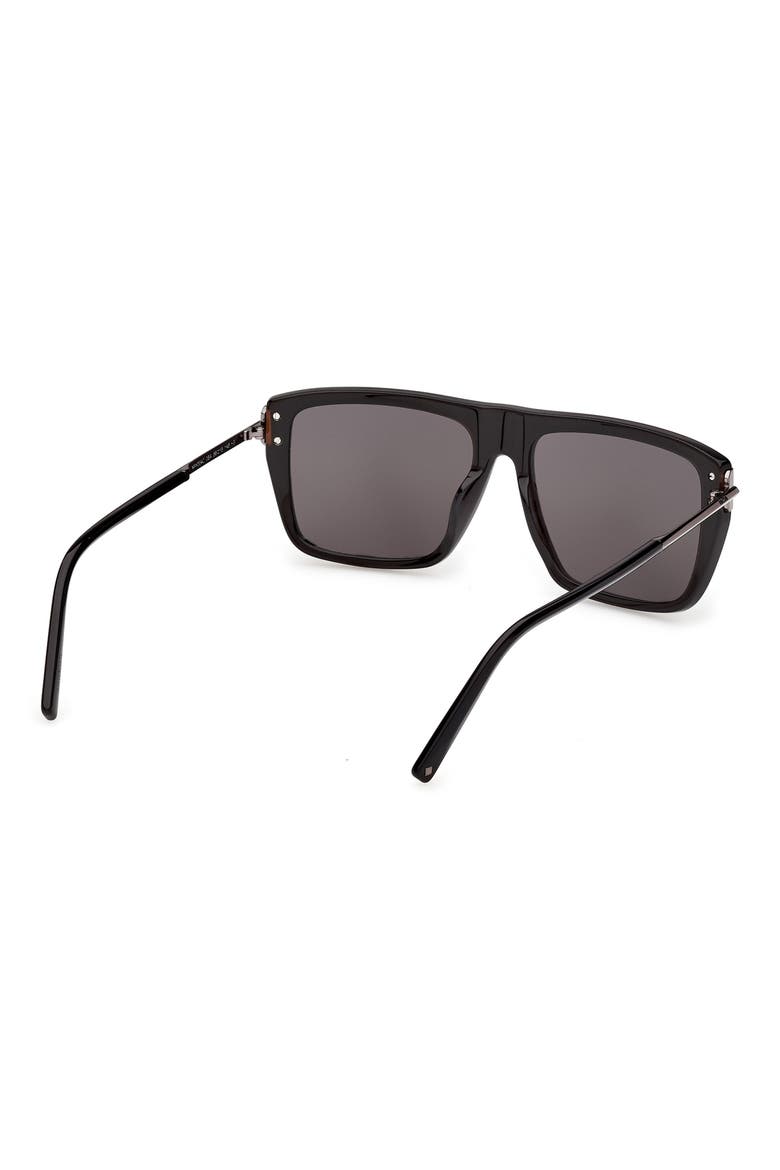 56mm Square Sunglasses, Alternate, color, BLACK / COGNAC MCM / SMOKE