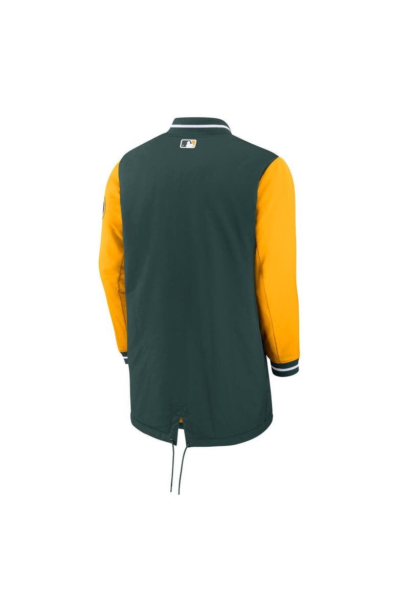 Nike Men's Nike Green Oakland Athletics Authentic Collection Dugout Performance Full-Zip Jacket, Alternate, color,