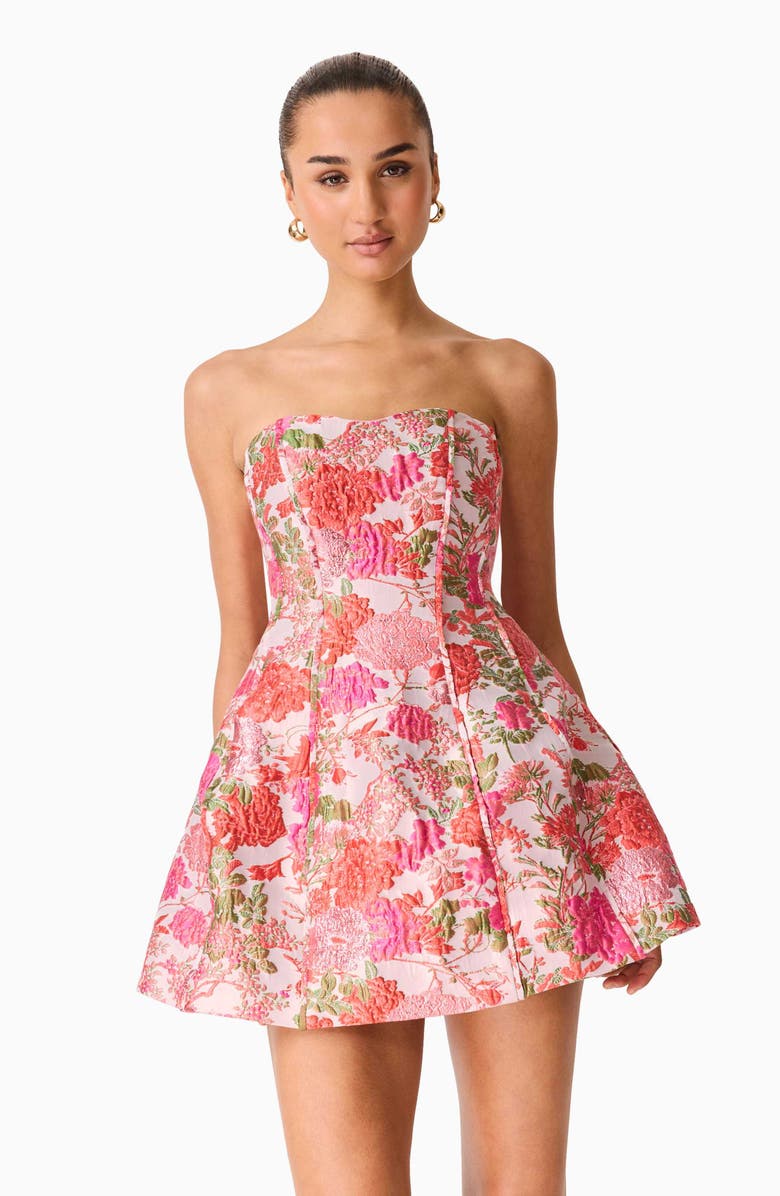 Elliatt Floralie Floral Brocade Party Dress, Alternate, color, Pink Floral