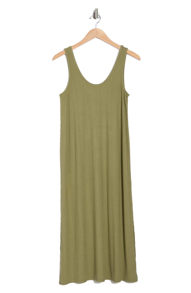 NORDSTROM RACK Tranquility Rib Tank Nightgown, Alternate, color, Olive Covert