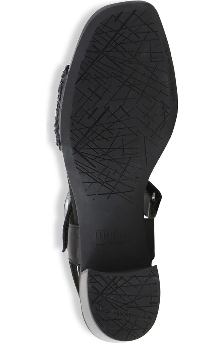 Munro Leeland Ankle Strap Sandal, Alternate, color, Black Woven Combo