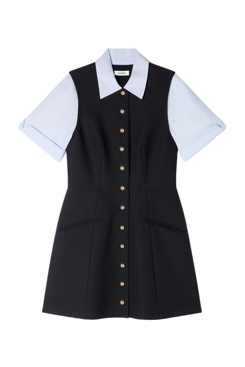 2-in-1 short dress, Main, color, Black
