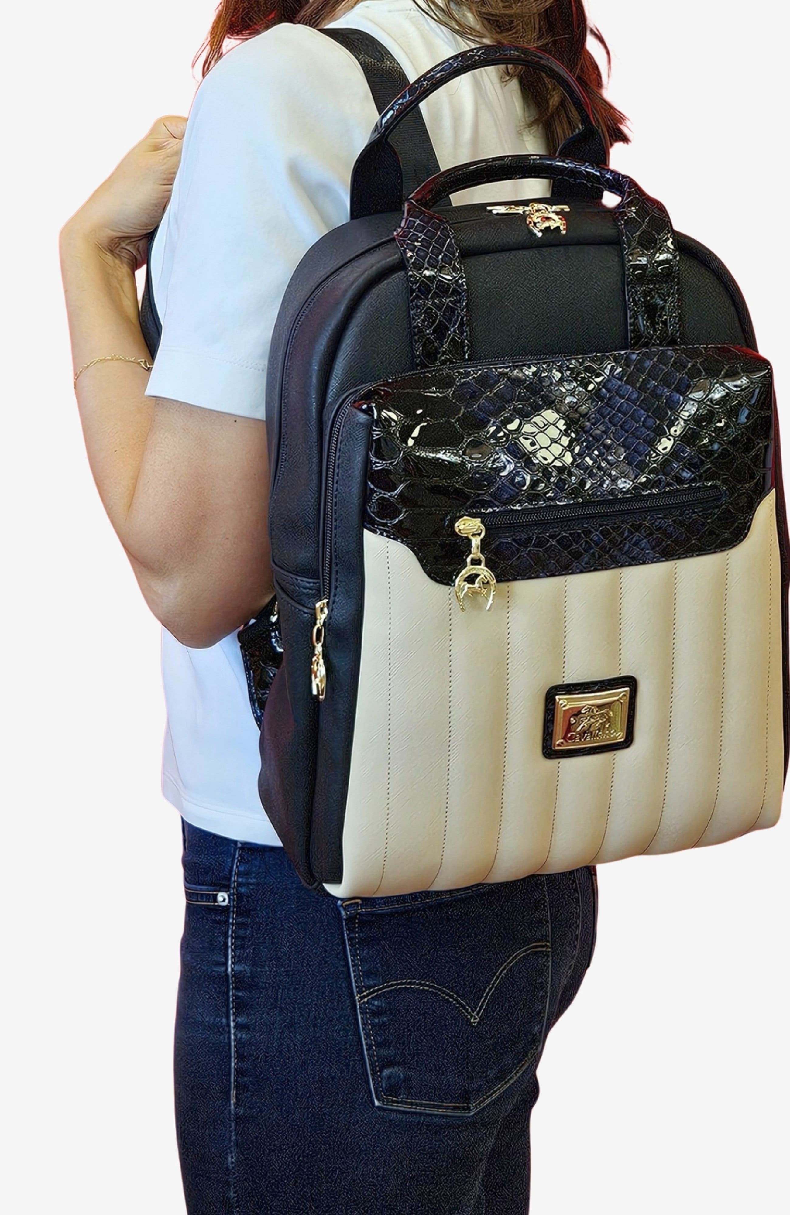 Grace 395 Backpack, Alternate, color, Navy / Beige