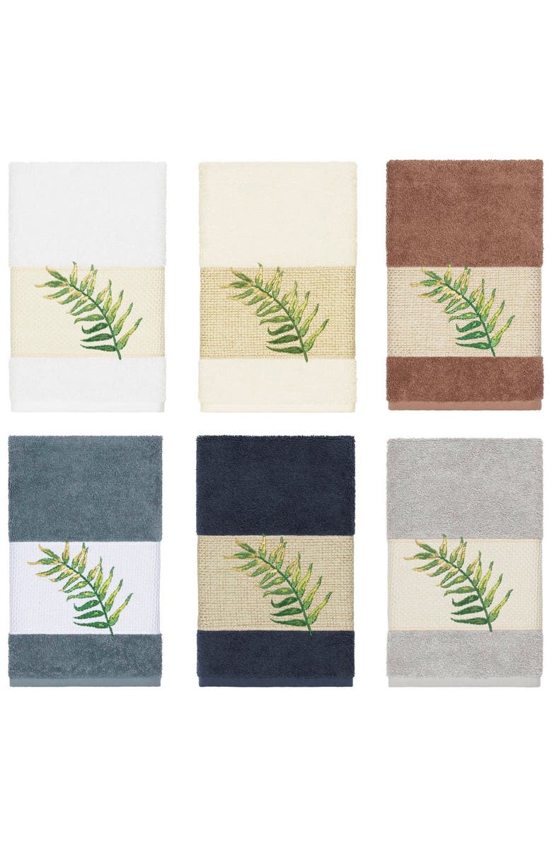 Linum Home Textiles Zoe Embellished Hand Towel - Latte, Alternate, color, Latte