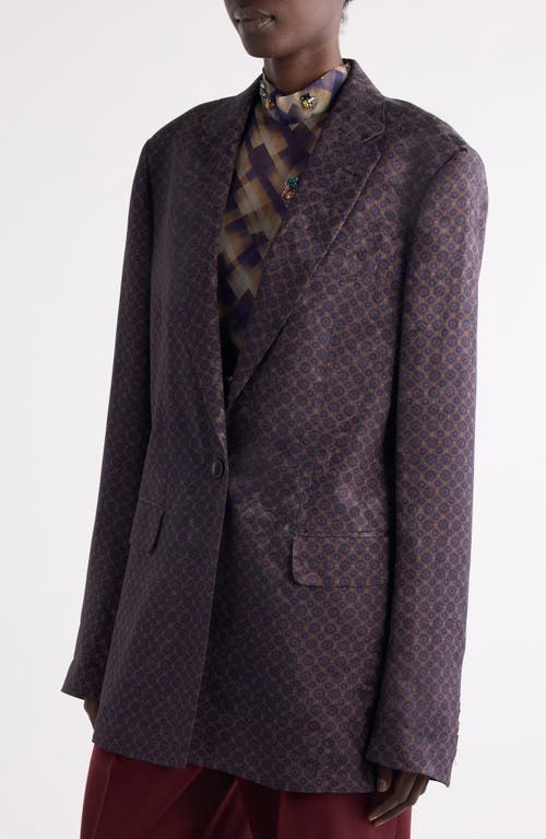 Dries Van Noten Bastis Single Breasted Blazer In Brown