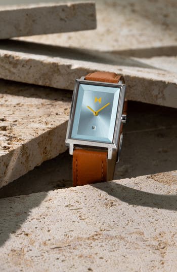 Signature Rectangular Bracelet Watch, 24mm