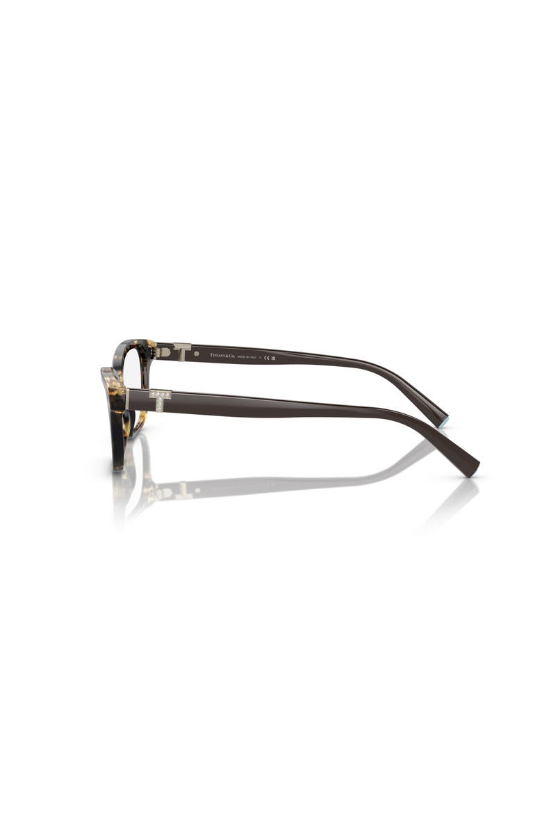 Tiffany & Co. 54mm Rectangle optical glasses, Alternate, color, Tortoise