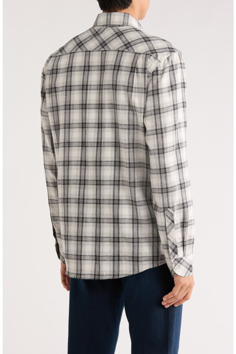 Buenavis Plaid Button-Up Shirt, Alternate, color, WHITE/ BLACK