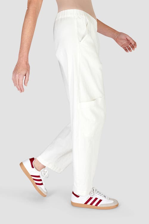 ALEMBIKA ALEMBIKA RELAXED, SLIGHTLY TAPERED WHITE DENIM PANTS