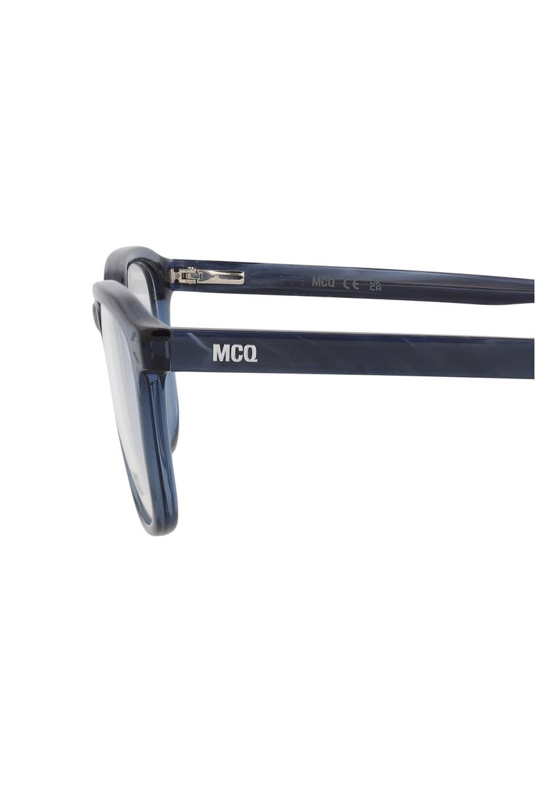 52mm Square Optical Glasses, Alternate, color, BLUE BLUE TRANSPARENT