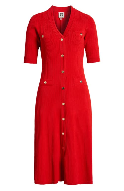 Shop Anne Klein Rib Dress In Poppy