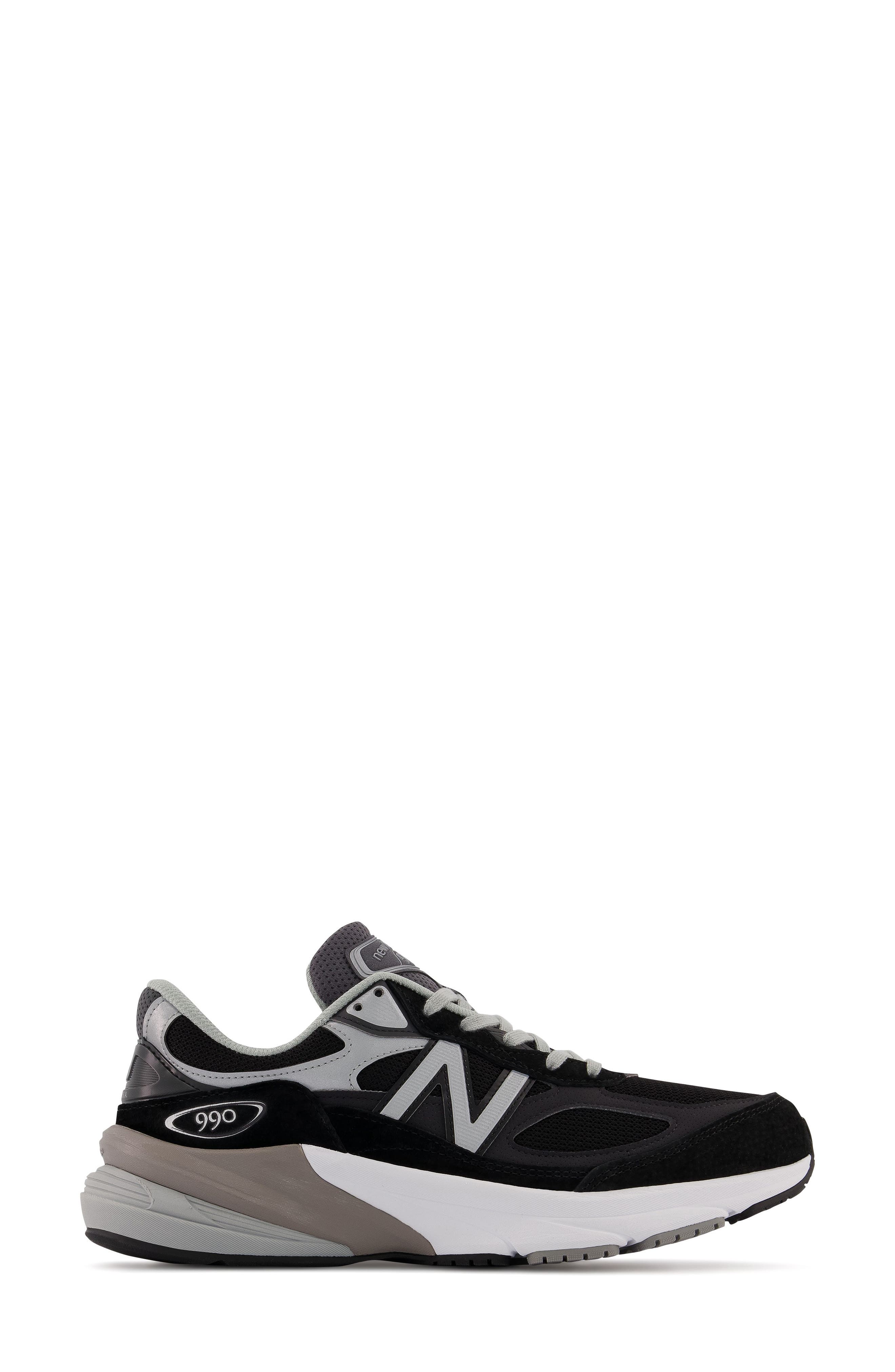 New Balance Made in USA 990 v6 Sneaker, Alternate, color, Black/ Black