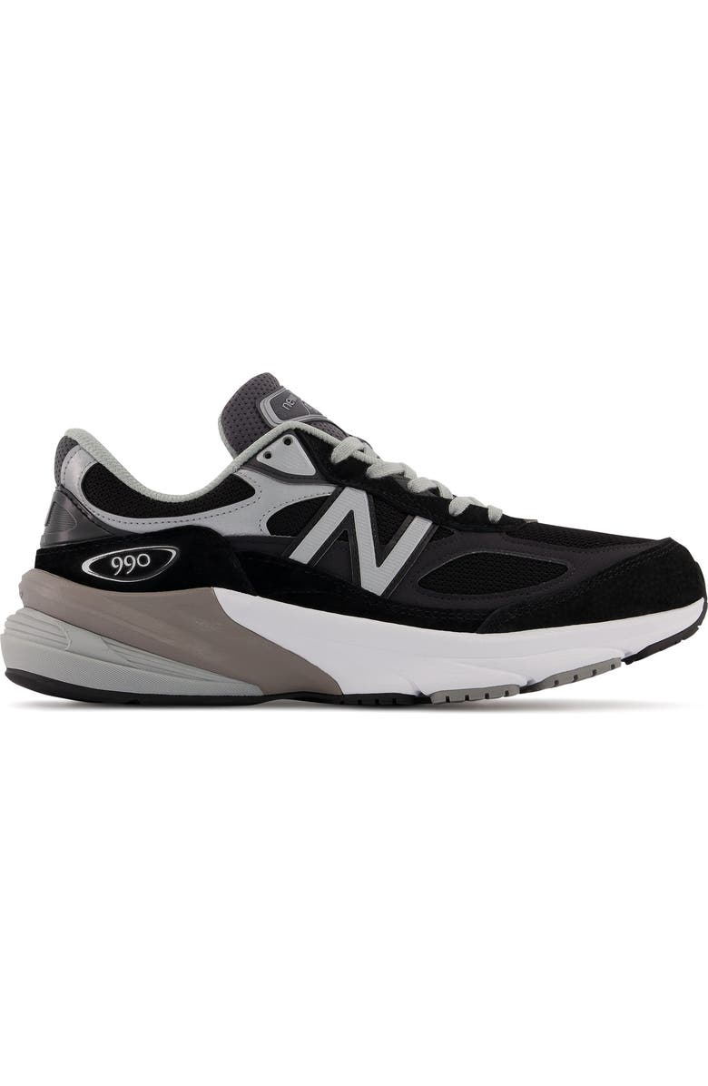 New Balance Made in USA 990 v6 Sneaker, Alternate, color, Black/ Black