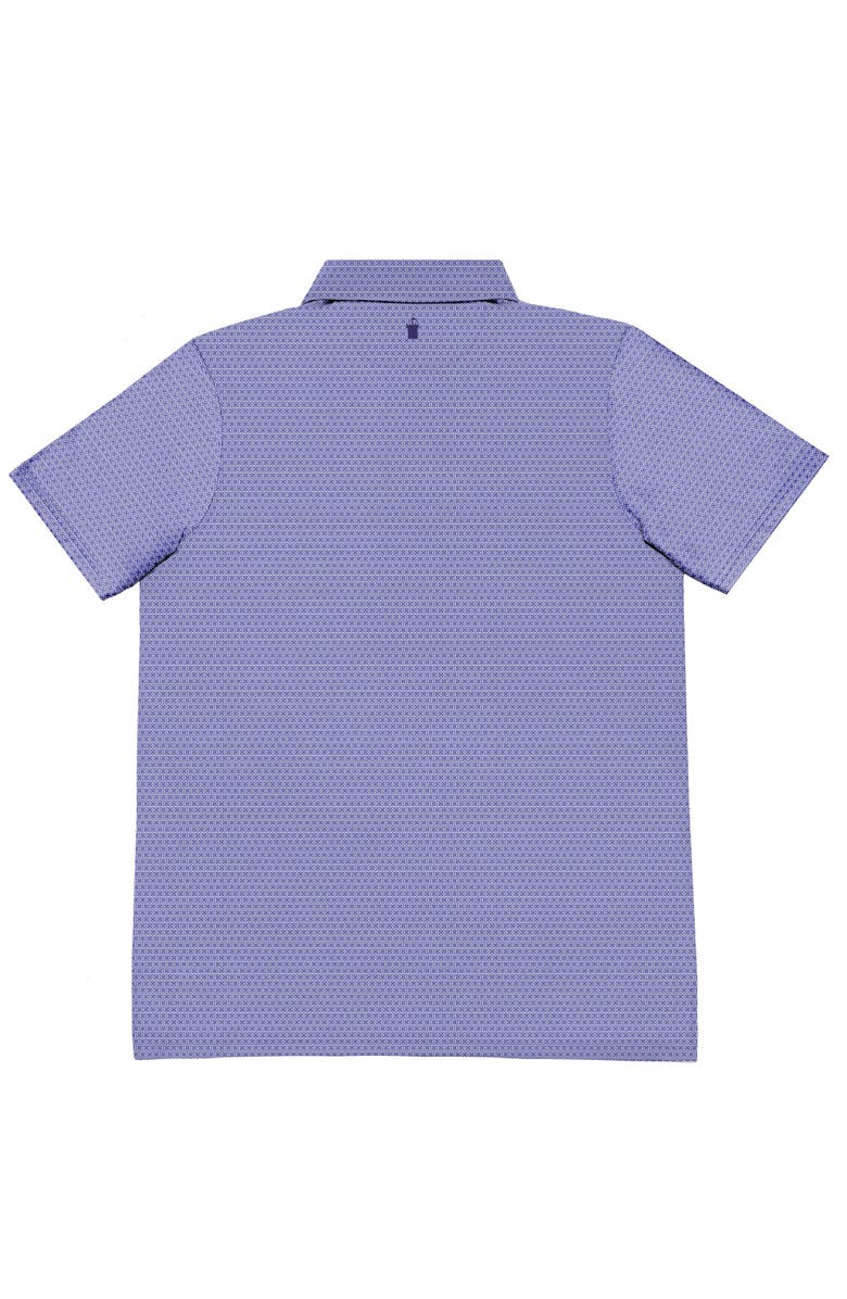 Castle Golf Geometric Print Performance Polo Shirt, Alternate, color, Purple