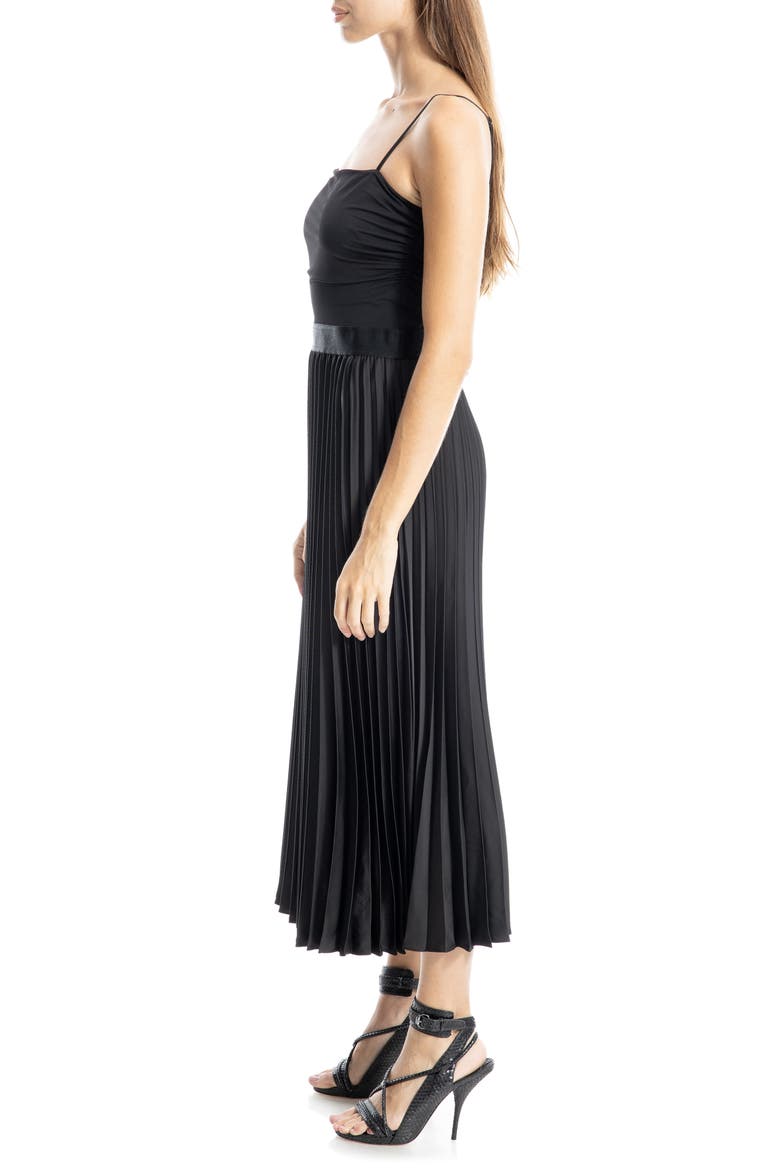Sleeveless Midi Dress, Alternate, color, BLACK