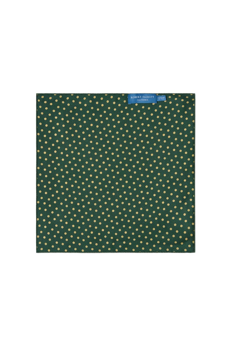 Paisley Collins Double Print Pocket Square, Alternate, color, Green Multi