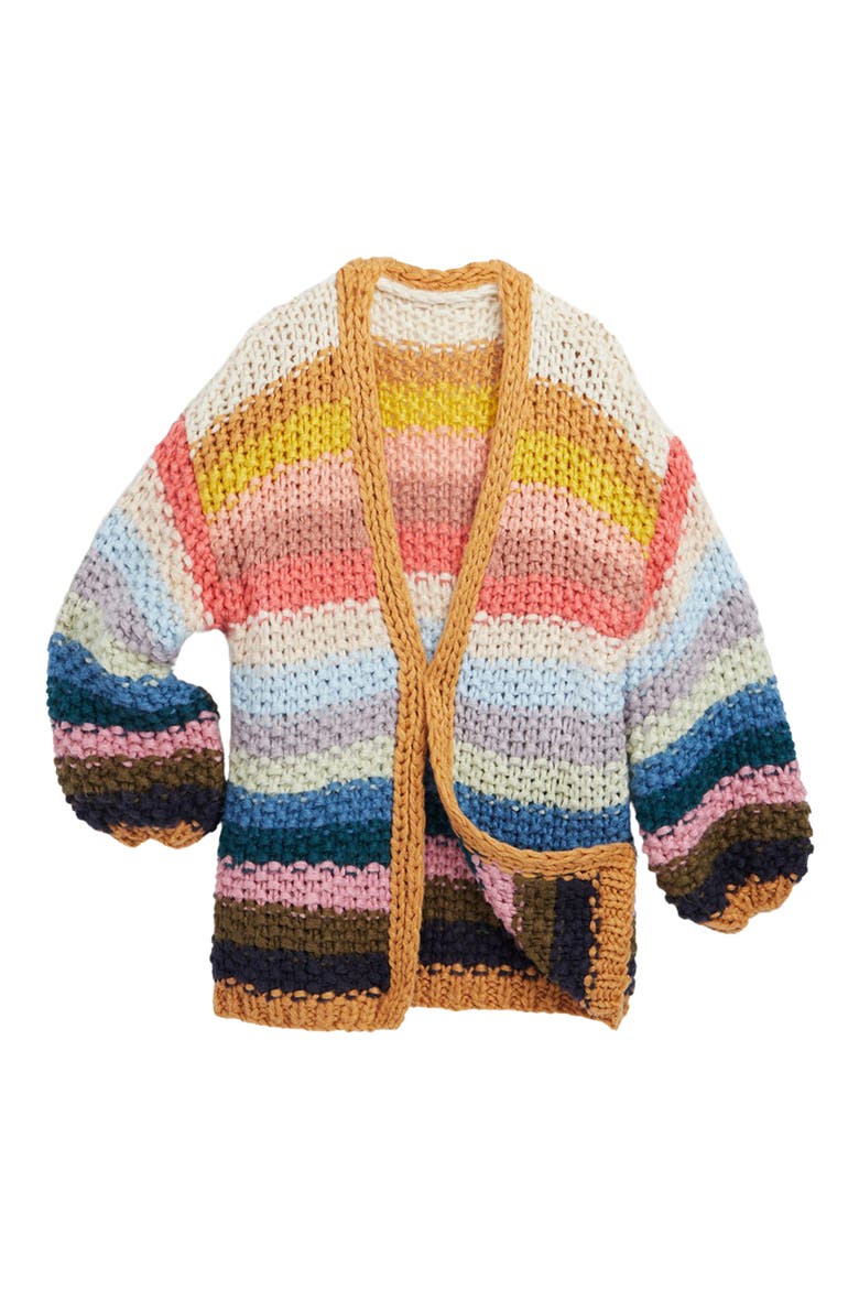 Mayflower Stripe Crochet Cardigan, Alternate, color, MULTI