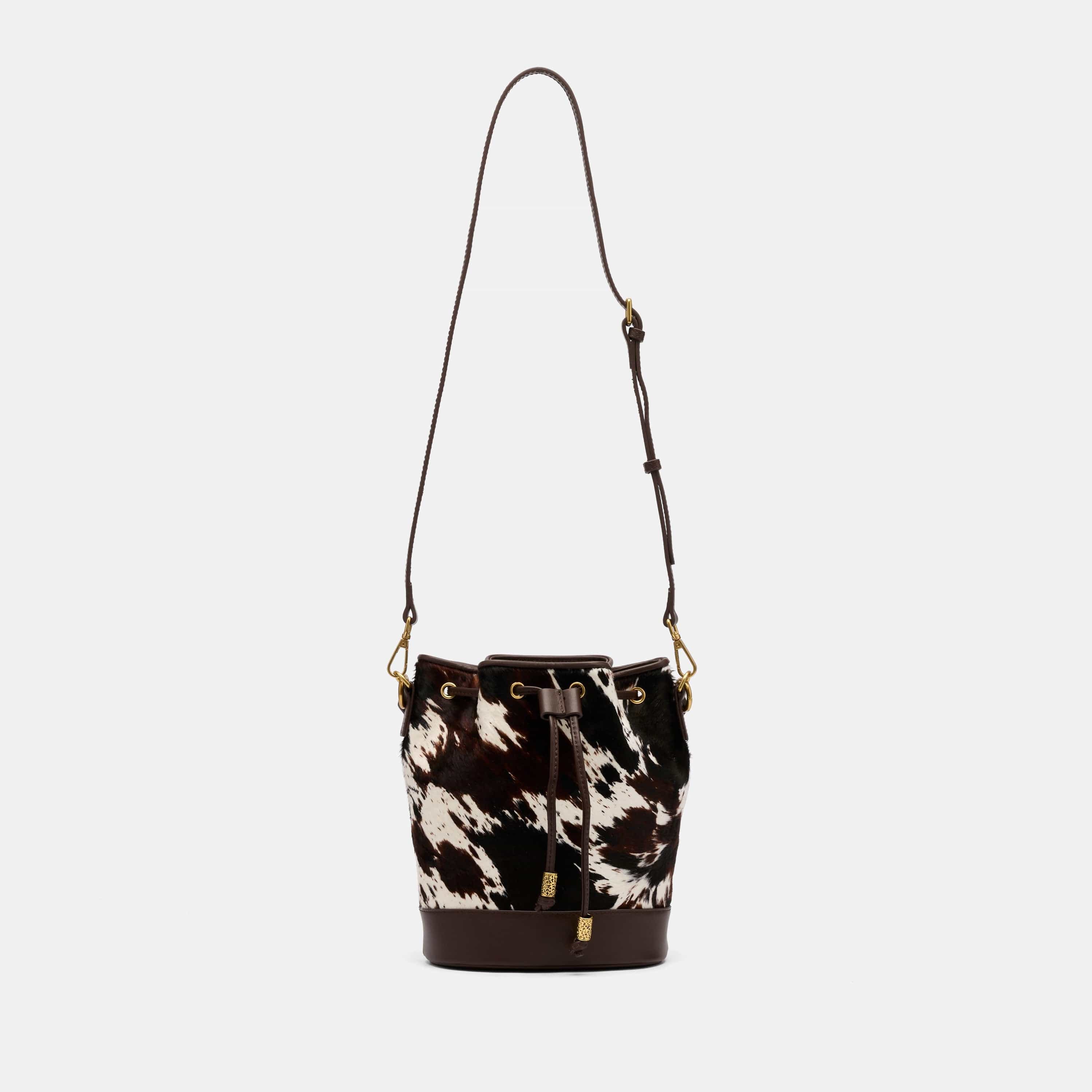 Nora Leather Bucket Bag, Alternate, color, Dark Horse