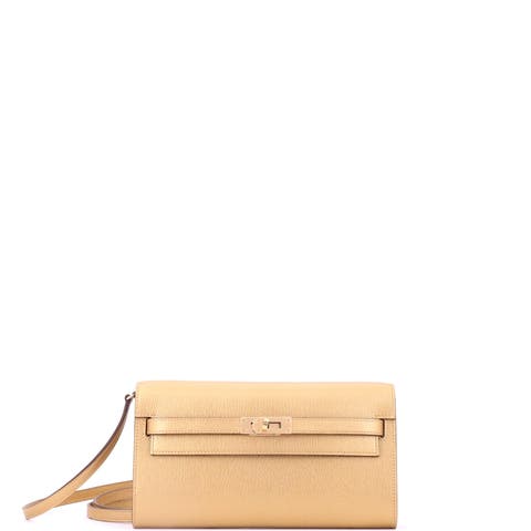 Kelly To Go Wallet Metallic Chevre Chamkilight
