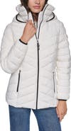 DKNY Water Resistant Lightweight Puffer Jacket with Bib
