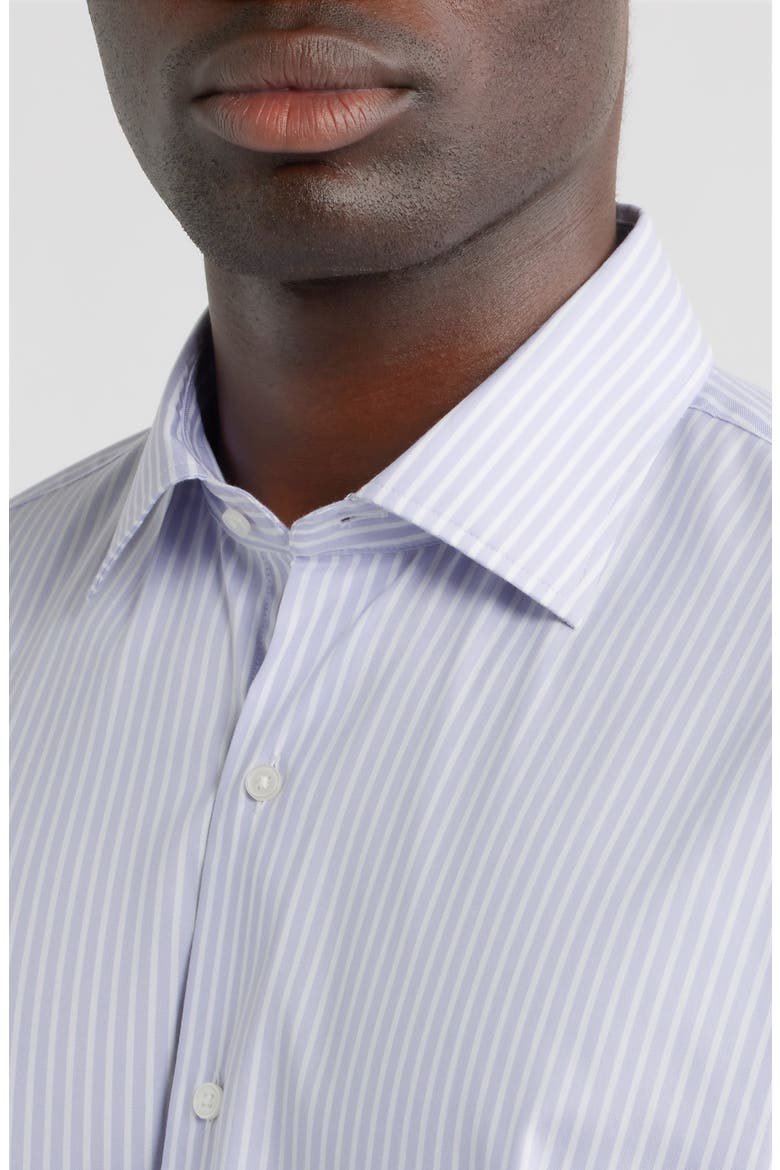 Langley Stripe Crown Lite Performance Twill Button-Up Shirt, Alternate, color, LIGHT VIOLET