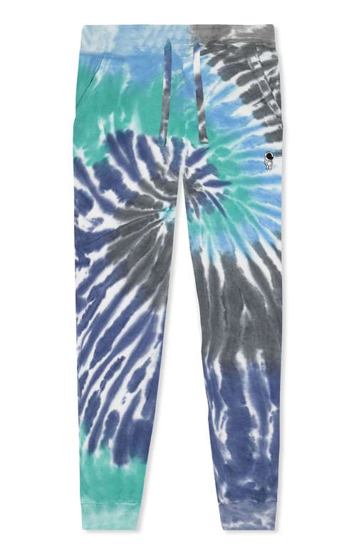 Dalix Astronaut Tie Dye Fleece Jogger Pant In Multi