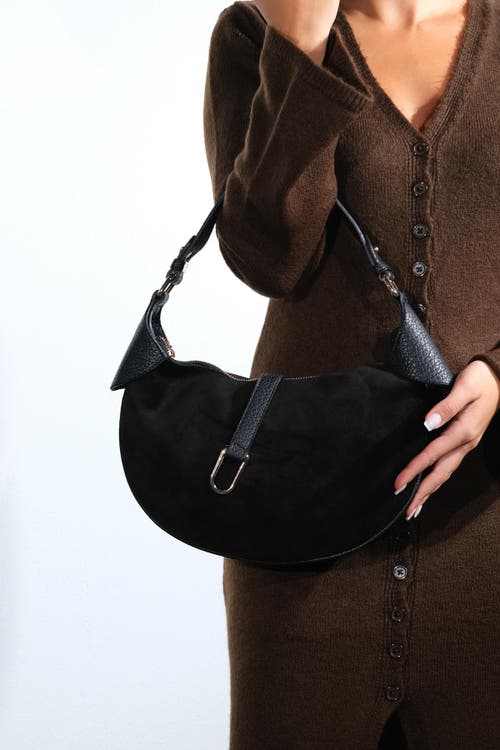 Forever & Always Shoes Bexley Leather Shoulder Bag In Black