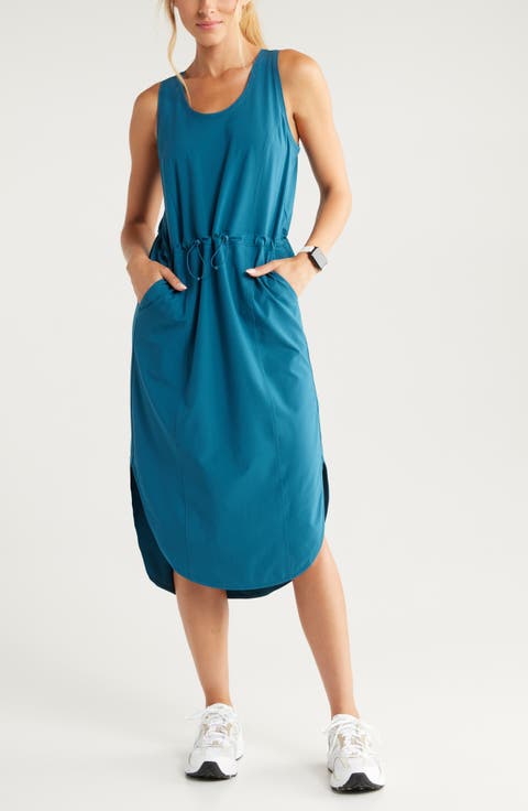 In Flight Drawcord Waist Dress