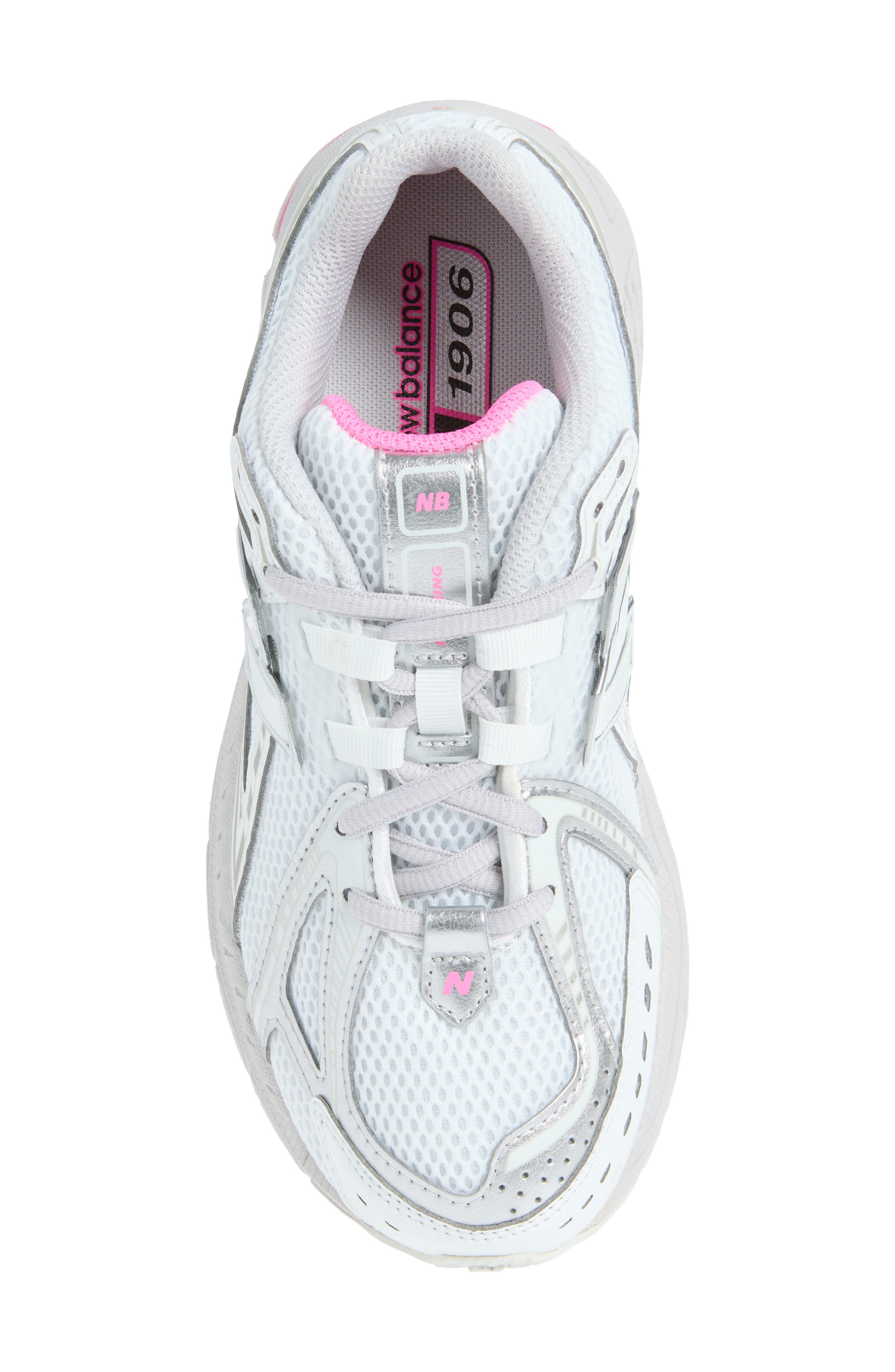 Kids' 1906R Running Shoe, Alternate, color, SILVER METALLIC/ PINK HEATHER
