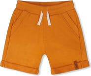 Deux par Deux Elastic Waistband Slant Pockets French Terry Shorts